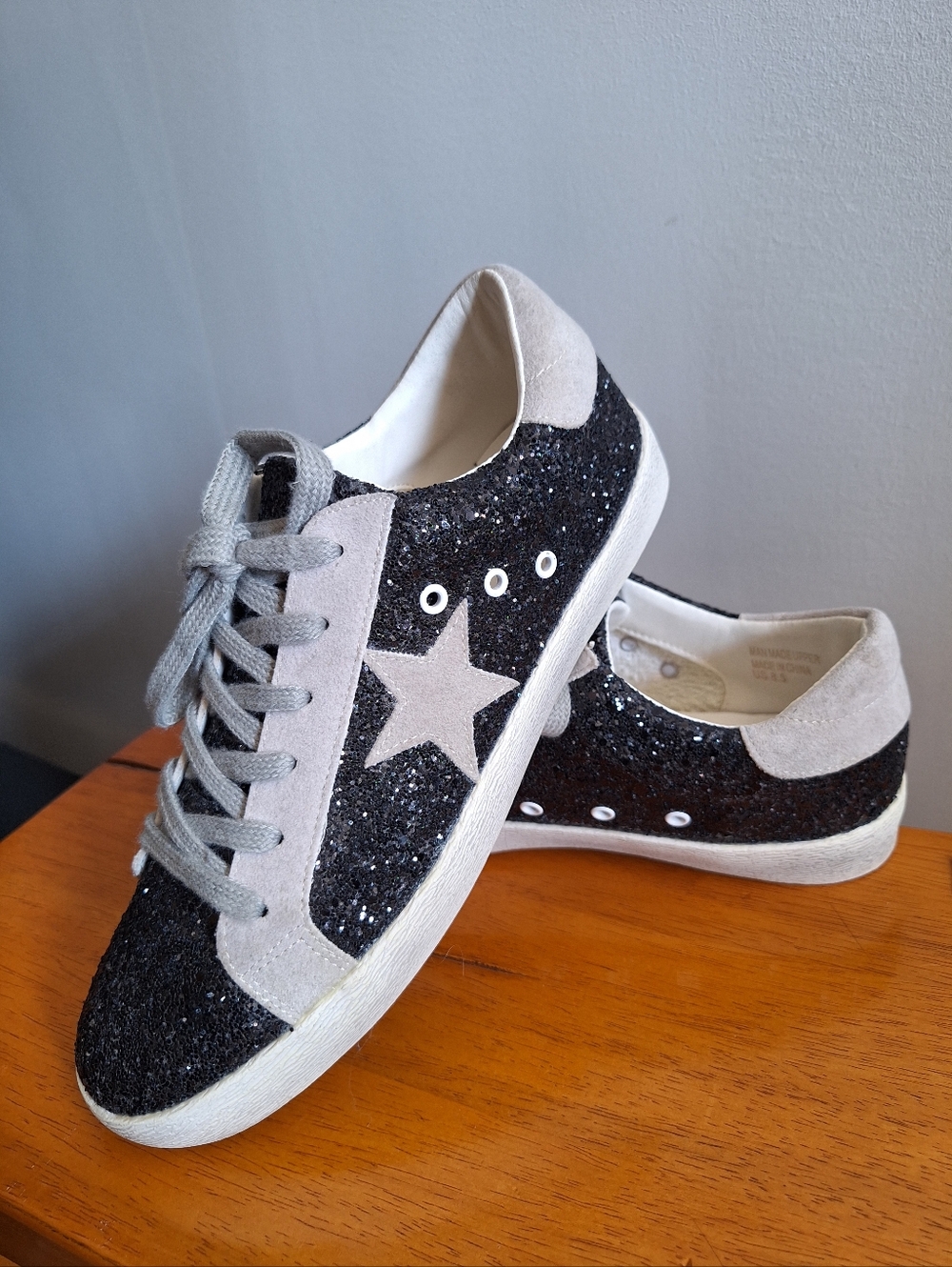 Shiny black sneakers by Mi,iM Size 8.5 - Picture 4 of 11